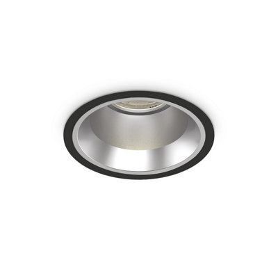 Ideal Lux Off Round Recessed Downlight Black 16.2Cm 3000K
