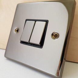 5 Pack - Black Nickel 2 Gang 2 Way Led 100W Trailing Edge Dimmer Light Switch - Se Home - thumbnail 5