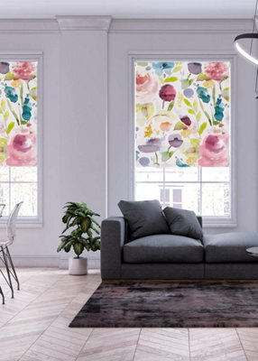 Lister Cartwright Autumn Floral Patterned Blackout Roller Blinds Windows Blind (90 X 160 Cm)  Child Safety Included - image 1