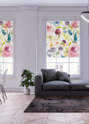 Lister Cartwright Autumn Floral Patterned Blackout Roller Blinds Windows Blind (90 X 160 Cm)  Child Safety Included
