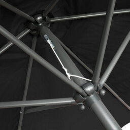 Rinse Bathrooms Outdoor Patio Garden Parasol 2.5M Sun Shade Umbrella Canopy W/crank Tilt Uv Protection Black - thumbnail 7