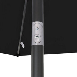 Rinse Bathrooms Outdoor Patio Garden Parasol 2.5M Sun Shade Umbrella Canopy W/crank Tilt Uv Protection Black - thumbnail 5