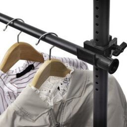 House Of Home Triple Telescopic Clothes Rail Floor To Ceiling Adjustable Wardrobe Rack Black - thumbnail 4