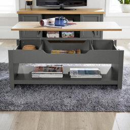 Home Source Avon Hidden Storage Lift Up Coffee Table Graphite - thumbnail 2