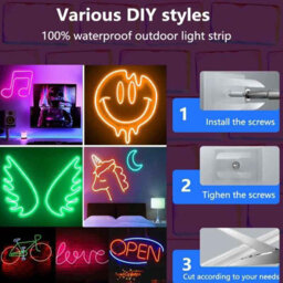 5M Rgb Neon Led Strip Lights 5V 84Leds Silicone Wifi Alexa Music Sync For Tv - thumbnail 7