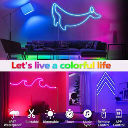 5M Rgb Neon Led Strip Lights 5V 84Leds Silicone Wifi Alexa Music Sync For Tv - thumbnail 6
