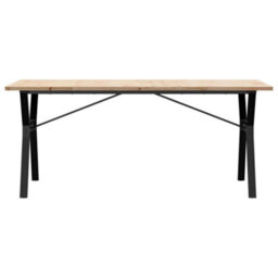 Walplus Dining Table Y-Frame 180X90X75.5 Cm Solid Wood Pine And Steel - thumbnail 4