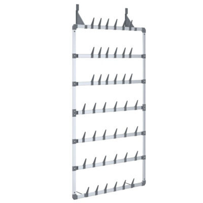 Vidaxl Hanging Shoe Rack Silver 66X13X139 Cm - image 1