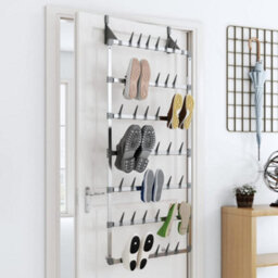 Vidaxl Hanging Shoe Rack Silver 66X13X139 Cm - thumbnail 2