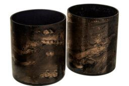 Orsina Gaia Set Of 3 Black And Gold Tealight Holders - thumbnail 5