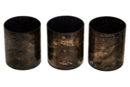 Orsina Gaia Set Of 3 Black And Gold Tealight Holders - thumbnail 3