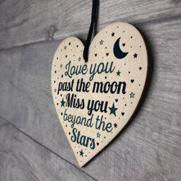 Red Ocean Heart Plaque Memorial Gift For Mum Dad Nan Grandad Grave Plaque Sign Ornament Gift - thumbnail 7