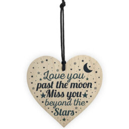 Red Ocean Heart Plaque Memorial Gift For Mum Dad Nan Grandad Grave Plaque Sign Ornament Gift - thumbnail 5