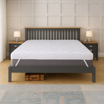 Neo Extra Thick 10Cm Mattress Topper Soft Memory Foam Plush Bounce Fibre Breathable Diamond Quilted Fabric Elastic Anti Slip Corne - image 1