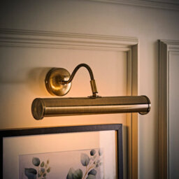 Valuelights Gemini Pair Of Antique Brass Twin Picture Wall Lights - thumbnail 3
