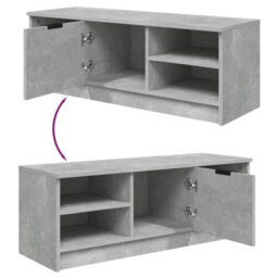 Berkfield Tv Cabinet Concrete Grey 102X35.5X36.5 Cm Engineered Wood - thumbnail 8