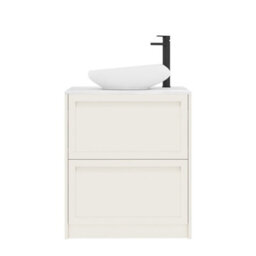 Royal Bathrooms Royal Bathroom Elmore 700mm Classic White Freestanding Countertop Bathroom Vanity Unit 2 Drawer With Nova Basin - thumbnail 7