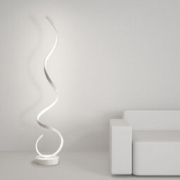 Darphe 131Cm White Spiral Led Floor Lamp With White Light, Living Room And Bedroom With Foot Switch - thumbnail 2
