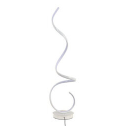 Darphe 131Cm White Spiral Led Floor Lamp With White Light, Living Room And Bedroom With Foot Switch - thumbnail 1
