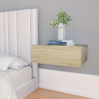 Vidaxl Floating Nightstand Sonoma Oak 40X30X15 Cm Engineered Wood - image 1