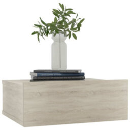 Vidaxl Floating Nightstand Sonoma Oak 40X30X15 Cm Engineered Wood - thumbnail 3