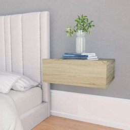 Vidaxl Floating Nightstand Sonoma Oak 40X30X15 Cm Engineered Wood - thumbnail 1