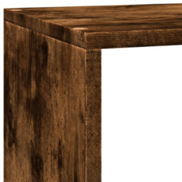 Berkfield Room Divider Bookcase 3-Tier Smoked Oak 137.5X29X103.5 Cm Engineered Wood - thumbnail 9