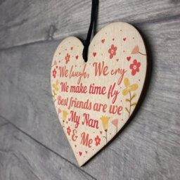 Red Ocean Cute Nan Gift Wooden Heart Mothers Day Gift For Nan Birthday Gift Grandparent Plaque Thank You Gift - thumbnail 7