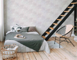 As Creation Bricoflor Floral Distressed Effect Wallpaper Tile Design In Grey, Purple Non-Woven 10.05 X 0.53 M - thumbnail 2