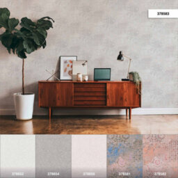 As Creation Bricoflor Floral Distressed Effect Wallpaper Tile Design In Grey, Purple Non-Woven 10.05 X 0.53 M - thumbnail 8