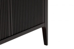 Wyld Haus Modena Large Black Ribbed Wood Sideboard With Shelving - thumbnail 6