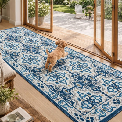 Moonlight Bedding Living Room Runner Rugs Washable Area Rugs Non-Slip Low Pile Printed Rugs (Luna, 60X220Cm) - image 1
