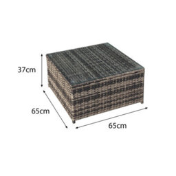 Oseasons Malta Rattan Coffee Table In Grey Walnut - thumbnail 2