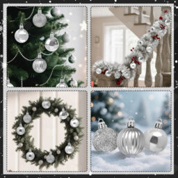 Amorly 36Pcs Silver Christmas Ball Ornaments, 1.6 Inch Shatterproof Plastic Baubles In 6 Styles, Hanging Pendants For Xmas Tree Decor - thumbnail 7