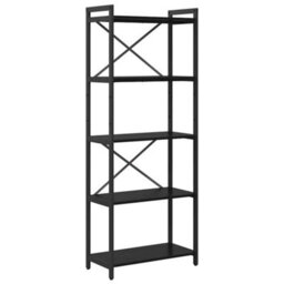 Berkfield Modern Bookcase Black Oak 60 X 30 X 153 Cm Engineered Wood