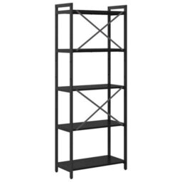 Berkfield Modern Bookcase Black Oak 60 X 30 X 153 Cm Engineered Wood - thumbnail 7
