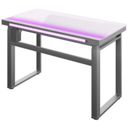 Tresanti Aurora Adjustable Height Desk With White Glass Top, Led Lights, Usb Ports, Drawer & Illumitouch Control Panel - thumbnail 7