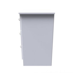 Broadway 3 Drawer Bedside Cabinet With Led Lights In White Gloss (Ready Assembled) - thumbnail 2