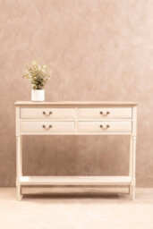 Orsina Console Table For Hallway, Pine Wood Hallway Table For Home Office Décor, Wood Table With 4 Drawers - thumbnail 8
