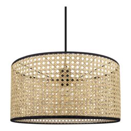 GoodHome Tonkin Natural & Black Round Lamp Shade (D)38Cm - thumbnail 2