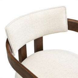 Abrihome Set Of 2, Solid Wood Chairs, Dining Chairs, Suitable For Homes, Restaurants, Living Rooms, And Cafes, Linen, Walnut Wood Color - thumbnail 6