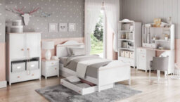 Arte Luna Contemporary Computer Desk 1 Drawer 1 Door White And Pink (H)780mm (W)1040mm (D)500mm - thumbnail 3