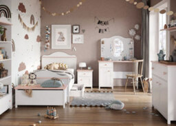 Arte Luna Contemporary Computer Desk 1 Drawer 1 Door White And Pink (H)780mm (W)1040mm (D)500mm - thumbnail 7