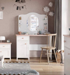 Arte Luna Contemporary Computer Desk 1 Drawer 1 Door White And Pink (H)780mm (W)1040mm (D)500mm - thumbnail 5