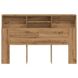 Berkfield Headboard Cabinet Artisan Oak 180X19X103.5 Cm Engineered Wood - thumbnail 4