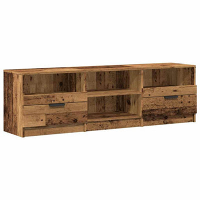 Berkfield Durable Tv Cabinet Old Wood 150X33.5X45 Cm Engineered Wood - image 1
