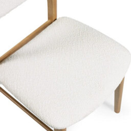 Oakham Sorella Premium White Boucle Upholstered Dining Chairs - Set Of 2 - thumbnail 5