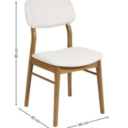 Oakham Sorella Premium White Boucle Upholstered Dining Chairs - Set Of 2 - thumbnail 6