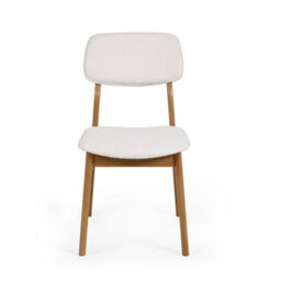 Oakham Sorella Premium White Boucle Upholstered Dining Chairs - Set Of 2 - thumbnail 3