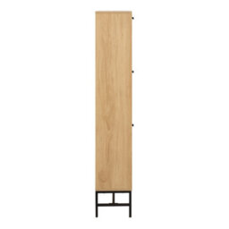 Furniture To Go Albany Shoe Cabinet 3 Flip Down Doors In Oak/black Legs - thumbnail 3